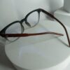 Cartier CA338 Gradient Square Eyeglasses with Wood Temples