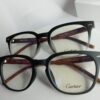 Cartier CA338 Gradient Square Eyeglasses with Wood Temples