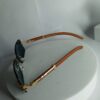 Cartier Luxury Rimless Wooden Temple Sunglasses with Gold Accents