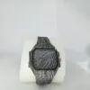 Casio Octagonal Blue Geometric Patterned Analog Watch with Date Display