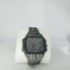 Casio Octagonal Blue Geometric Patterned Analog Watch with Date Display