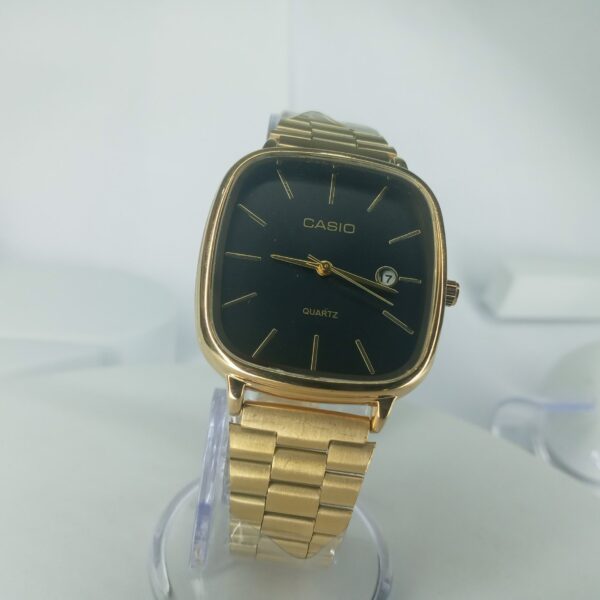 Casio Gold Stainless Steel Square Quartz Analog Watch