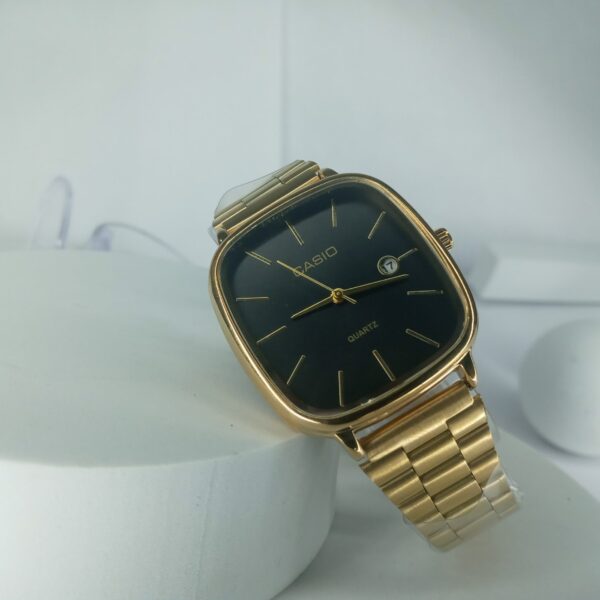 Casio Gold Stainless Steel Square Quartz Analog Watch