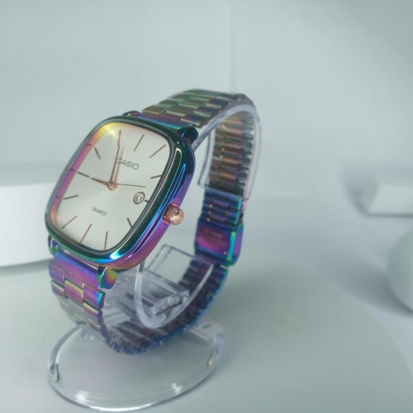 Casio Gold Stainless Steel Square Quartz Analog Watch