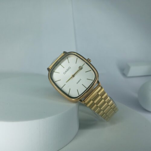 Casio Gold Stainless Steel Square Quartz Analog Watch