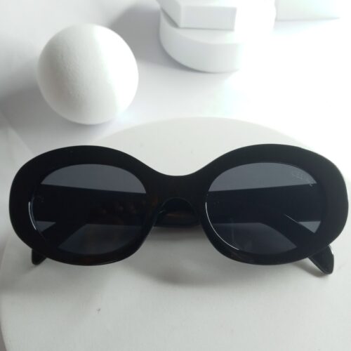 Céline CL91 Black Oval Designer Sunglasses