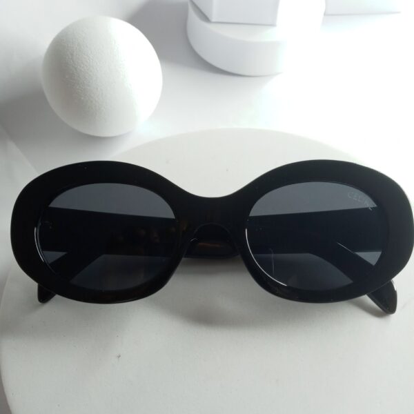 Céline CL91 Black Oval Designer Sunglasses