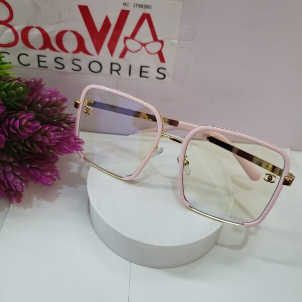 Chanel Squared Thin Frame Eyeglasses  Sunglasses Duo