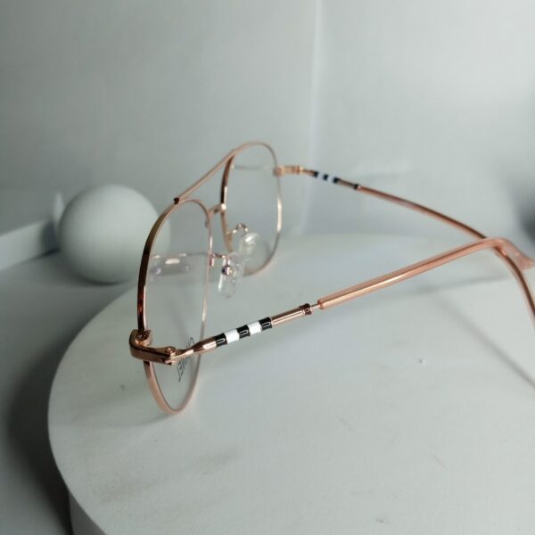 Chanel Unisex Rose Gold Thin Frame Oval Eyeglasses CH334