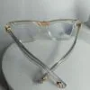 Chrome Hearts CH87 Clear Frame Blue Light Filter Glasses with Gold Accents