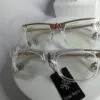 Chrome Hearts CH87 Clear Frame Blue Light Filter Glasses with Gold Accents