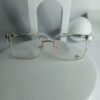 Chrome Hearts Transparent Gold Browline Eyeglasses CH316