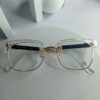 Chrome Hearts Transparent Gold Browline Eyeglasses CH316