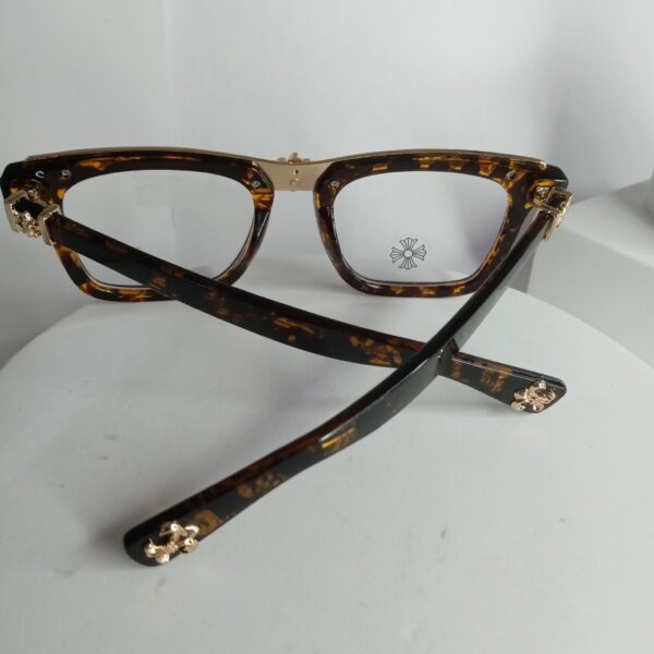 Chrome Hearts CH86 Unisex Tortoise Square Blue Light Blocking Glasses