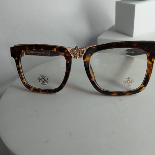 Chrome Hearts CH86 Unisex Tortoise Square Blue Light Blocking Glasses
