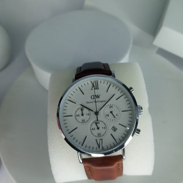Daniel Wellington Classic Chronograph Men's Watch with Brown Leather Strap