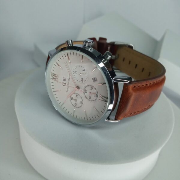 Daniel Wellington Classic Chronograph Men's Watch with Brown Leather Strap