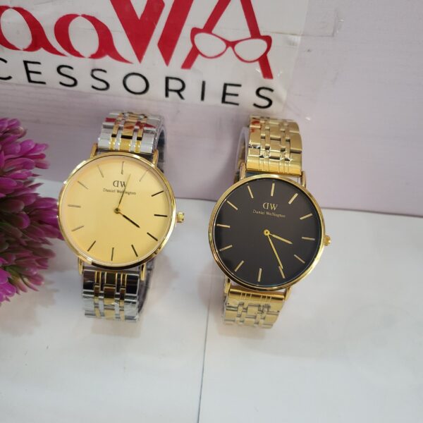 Daniel Wellington Classic Two-Tone Chain Watch - Gold  Black Dial