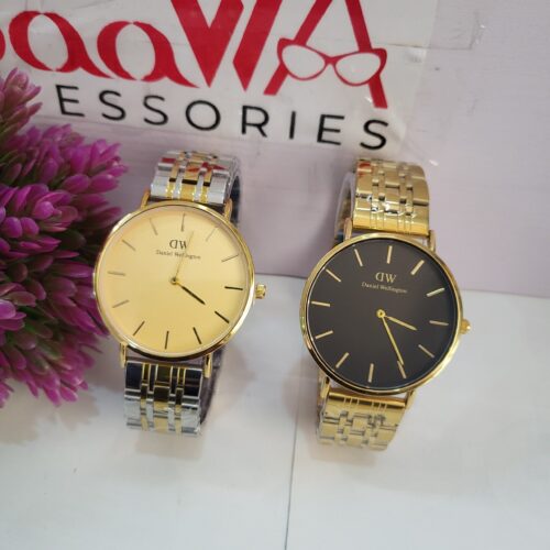 Daniel Wellington Classic Two-Tone Chain Watch - Gold  Black Dial