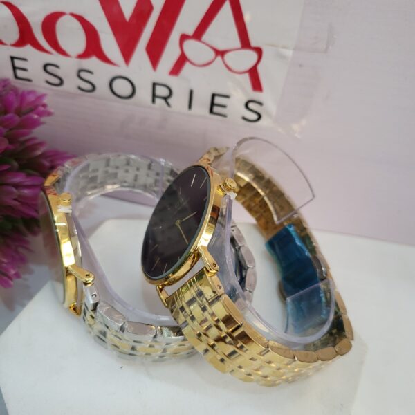 Daniel Wellington Classic Two-Tone Chain Watch - Gold  Black Dial