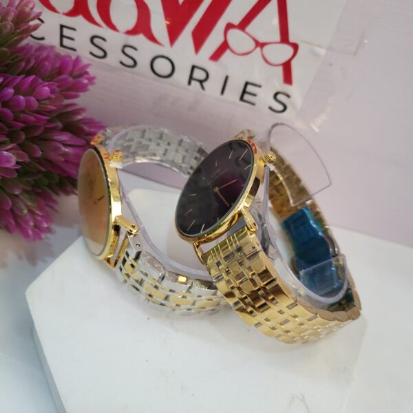 Daniel Wellington Classic Two-Tone Chain Watch - Gold  Black Dial