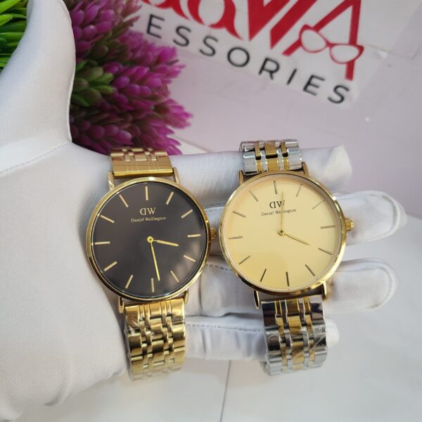 Daniel Wellington Classic Two-Tone Chain Watch - Gold  Black Dial