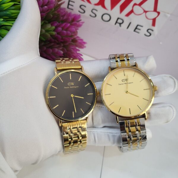 Daniel Wellington Classic Two-Tone Chain Watch - Gold  Black Dial