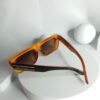 Dior DR68 Black Rectangle Sunglasses with Brown Gradient Lens