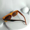 Dior DR68 Black Rectangle Sunglasses with Brown Gradient Lens