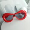 Dior Red Oversized Bubble Frame Sunglasses