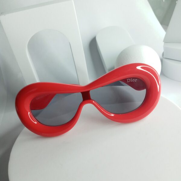 Dior Red Oversized Bubble Frame Sunglasses