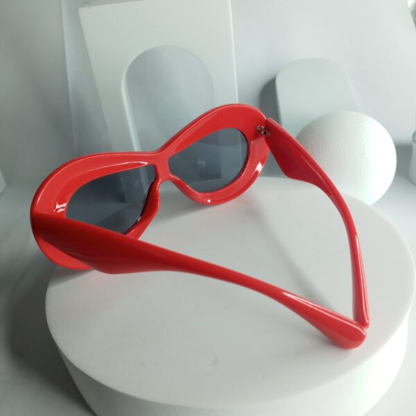 Dior Red Oversized Bubble Frame Sunglasses