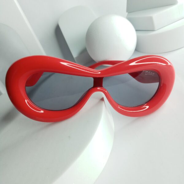 Dior Red Oversized Bubble Frame Sunglasses