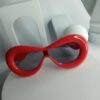 Dior Red Oversized Bubble Frame Sunglasses