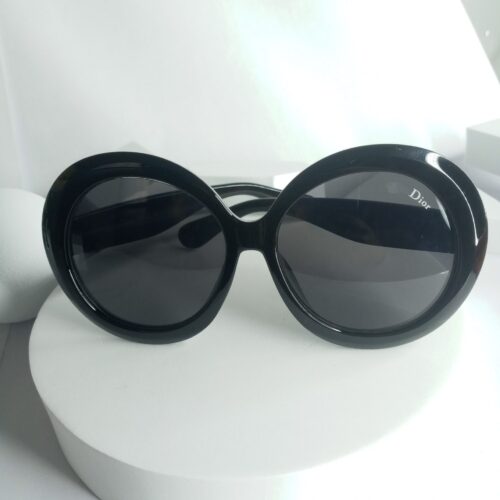 Dior Women's Oversized Round Black Sunglasses