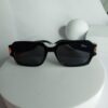 Dior Black Square Sunglasses with Gold Accents DR72
