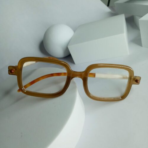 Dior DR73 Brown Square Acetate Eyeglasses