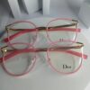Dior Pink  Gold Round Metal Frame Eyeglasses DR337