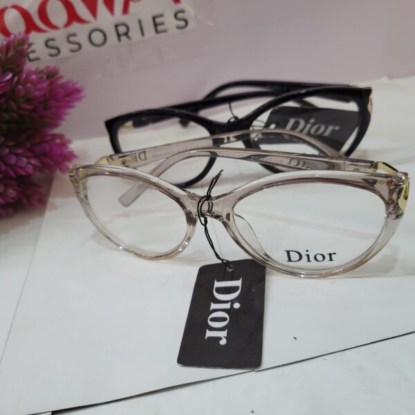 Dior Cat-Eye Full-Rim Fashion Eyeglasses - Black  Clear Frame Duo