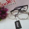 Dior Cat-Eye Full-Rim Fashion Eyeglasses - Black  Clear Frame Duo