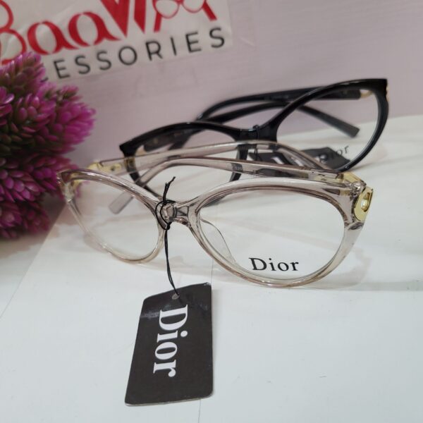 Dior Cat-Eye Full-Rim Fashion Eyeglasses - Black  Clear Frame Duo