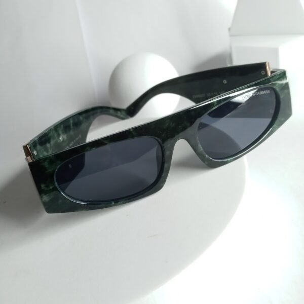 Dolce  Gabbana Green Marble Rectangular Sunglasses