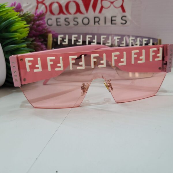 Fendi FE387 Unisex Oversized Shield Frameless Fashion Sunglasses