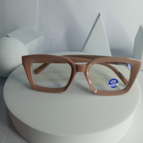 Fendi Women's Nude Cat-Eye Blue Light Blocking Glasses