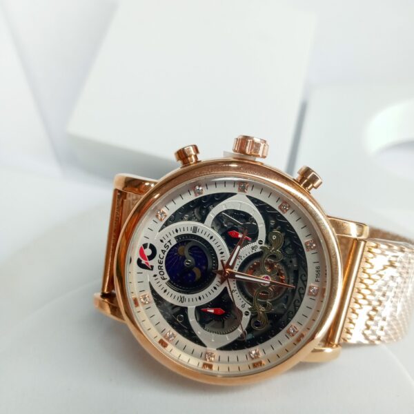 Forecast Rose Gold Skeleton Automatic Chronograph Men's Watch