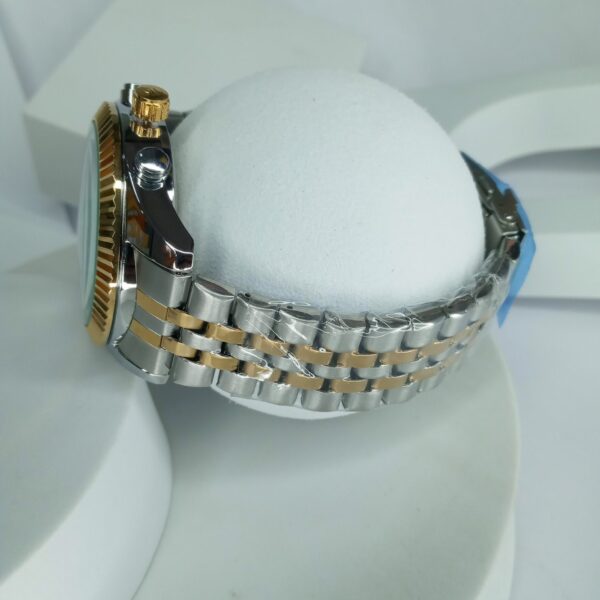 Michael Kors Men's Two-Tone Gold  Silver Stainless Steel Chronograph Watch with Black Dial