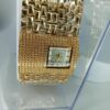 Forecast Women's Gold Rectangular Diamond-Studded Chain Watch