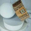 Forecast Women's Gold Rectangular Diamond-Studded Chain Watch