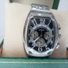 Franck Muller Tonneau Chronograph Men's Watch with Black Dial  Stainless Steel Band