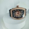 Franck Muller Yachting Rose Gold Dragon Iced Out Men's Tonneau Watch